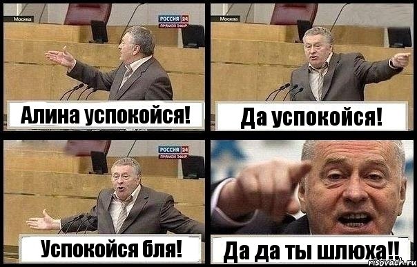 Алина успокойся! Да успокойся! Успокойся бля! Да да ты шлюха!!, Комикс с Жириновским