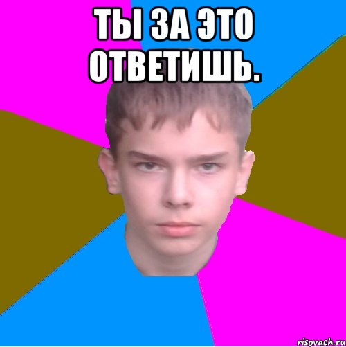 ты за это ответишь. 