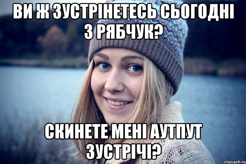 ви ж зустрінетесь сьогодні з рябчук? скинете мені аутпут зустрічі?, Мем Типичная Бардина