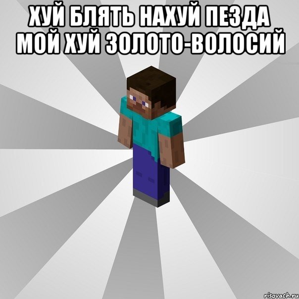 хуй блять нахуй пезда мой хуй золото-волосий , Мем Типичный игрок Minecraft