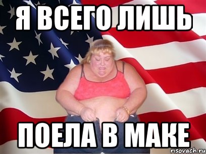 я всего лишь поела в маке, Мем Толстая американка