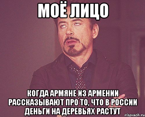 моё лицо когда армяне из армении рассказывают про то, что в россии деньги на деревьях растут, Мем твое выражение лица