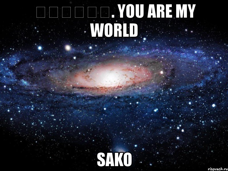 Սարգիս. you are my world sako, Мем Вселенная