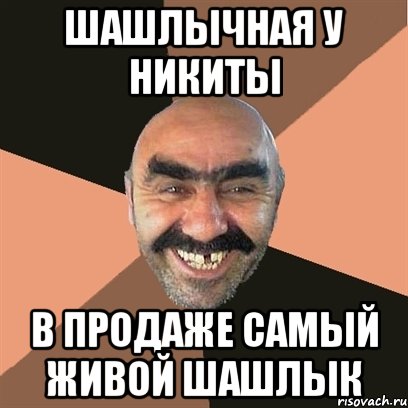 шашлычная у никиты в продаже самый живой шашлык, Мем Я твой дом труба шатал