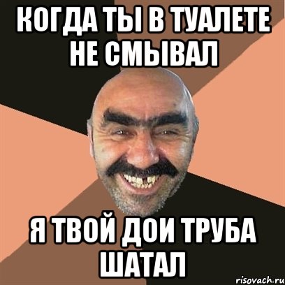 когда ты в туалете не смывал я твой дои труба шатал, Мем Я твой дом труба шатал