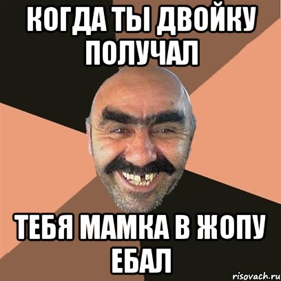 когда ты двойку получал тебя мамка в жопу ебал, Мем Я твой дом труба шатал