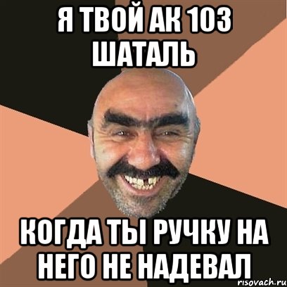 я твой ак 103 шаталь когда ты ручку на него не надевал, Мем Я твой дом труба шатал