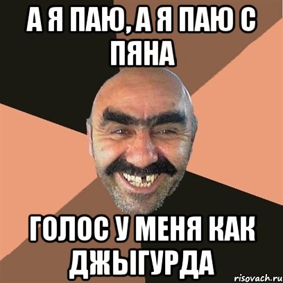а я паю, а я паю с пяна голос у меня как джыгурда, Мем Я твой дом труба шатал