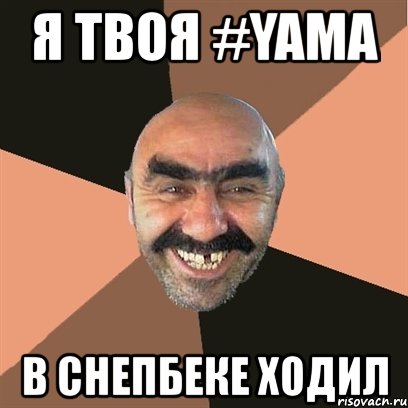 я твоя #yama в снепбеке ходил, Мем Я твой дом труба шатал