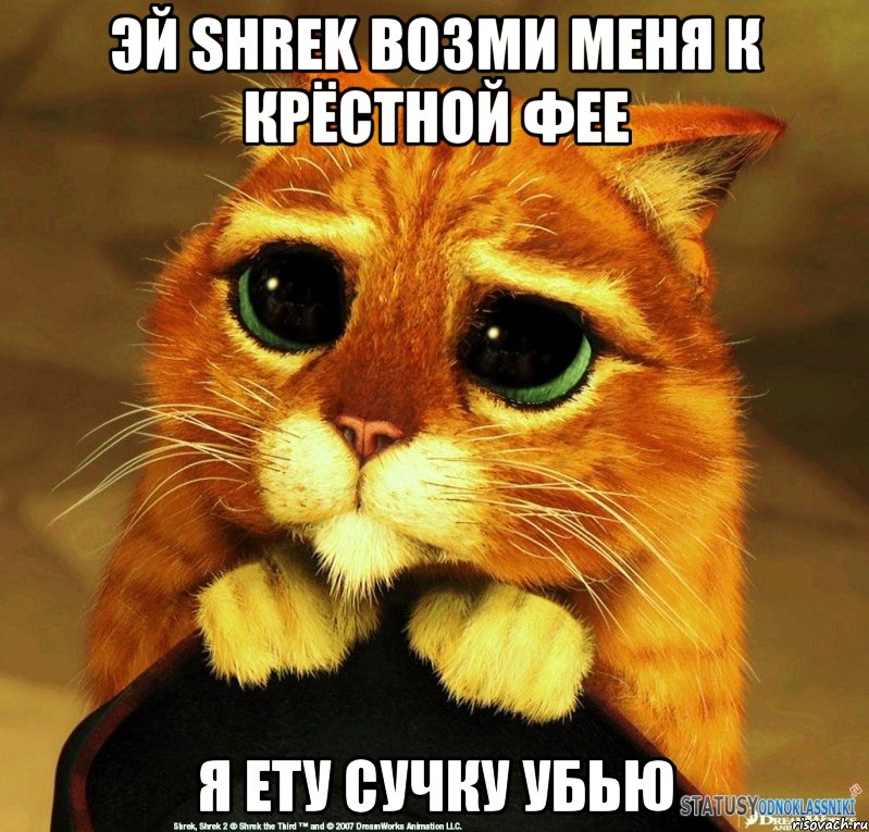 эй shrek возми меня к крёстной фее я ету сучку убью