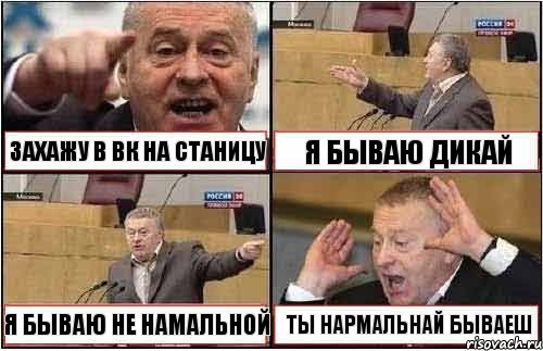 ЗАХАЖУ В ВК НА СТАНИЦУ Я БЫВАЮ ДИКАЙ Я БЫВАЮ НЕ НАМАЛЬНОЙ ТЫ НАРМАЛЬНАЙ БЫВАЕШ, Комикс жиреновский