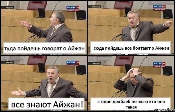 туда пойдешь говорят о Айжан сюда пойдешь все болтают о Айжан все знают Айжан! я один долбаеб не знаю кто она такая, Комикс Жирик в шоке хватается за голову