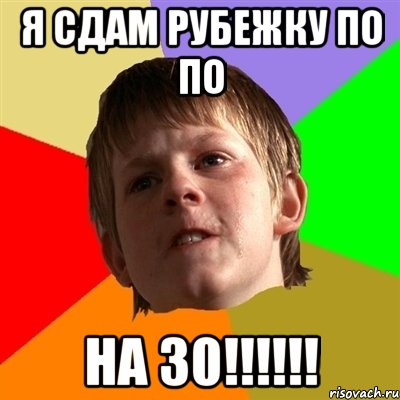 я сдам рубежку по по на 30!!!, Мем Злой школьник