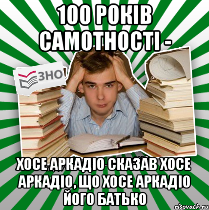 100 років самотності - хосе аркадіо сказав хосе аркадіо, що хосе аркадіо його батько