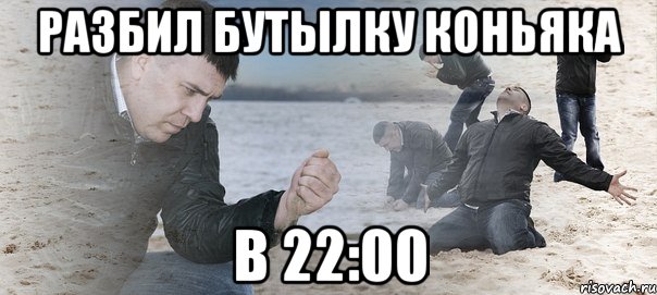 разбил бутылку коньяка в 22:00