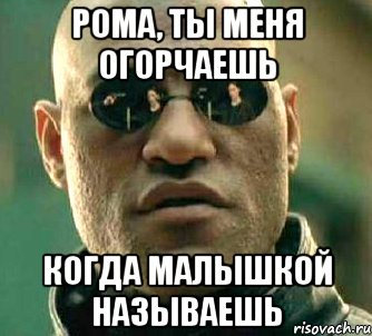 рома, ты меня огорчаешь когда малышкой называешь, Мем  а что если я скажу тебе