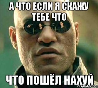 а что если я скажу тебе что что пошёл нахуй, Мем  а что если я скажу тебе