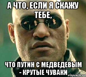 а что, если я скажу тебе, что путин с медведевым - крутые чуваки, Мем  а что если я скажу тебе