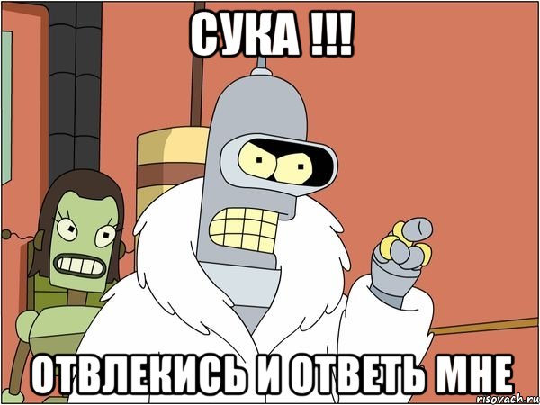 сука !!! отвлекись и ответь мне, Мем Бендер