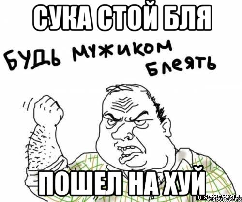 сука стой бля пошел на хуй, Мем блять