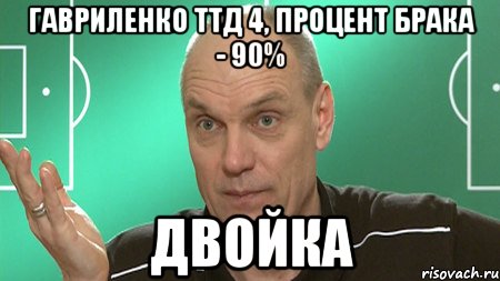 гавриленко ттд 4, процент брака - 90% двойка, Мем бубнов