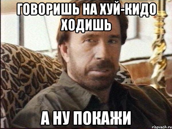 говоришь на хуй-кидо ходишь а ну покажи