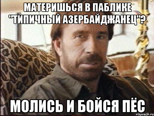 материшься в паблике "типичный азербайджанец"? молись и бойся пёс