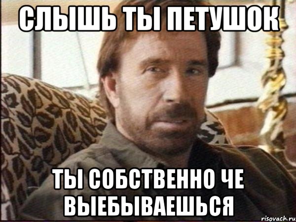 слышь ты петушок ты собственно че выебываешься
