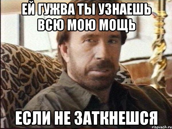 ей гужва ты узнаешь всю мою мощь если не заткнешся