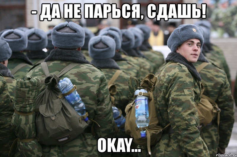 - да не парься, сдашь! okay..., Мем Да не парься сдашь