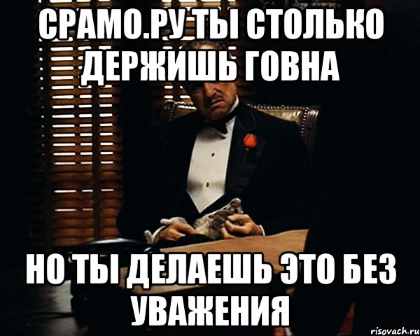 срамо.ру ты столько держишь говна но ты делаешь это без уважения, Мем Дон Вито Корлеоне