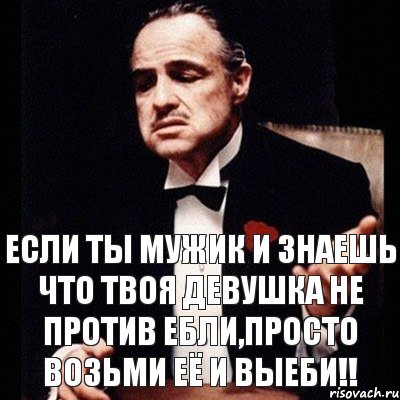 если ты мужик и знаешь что твоя девушка не против ебли,ПРОСТО ВОЗЬМИ ЕЁ И ВЫЕБИ!!, Комикс Дон Вито Корлеоне 1