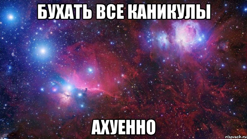 бухать все каникулы ахуенно