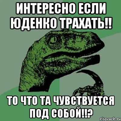 интересно если юденко трахать!! то что та чувствуется под собой!!?, Мем Филосораптор