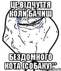 це відчуття коли бачиш бездомного кота (собаку)**