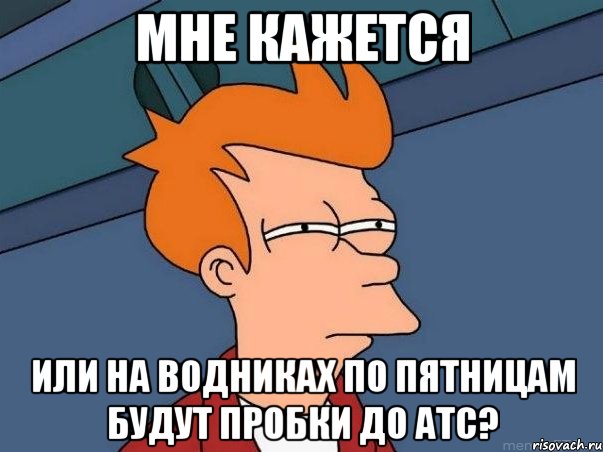 мне кажется или на водниках по пятницам будут пробки до атс?, Мем  Фрай (мне кажется или)