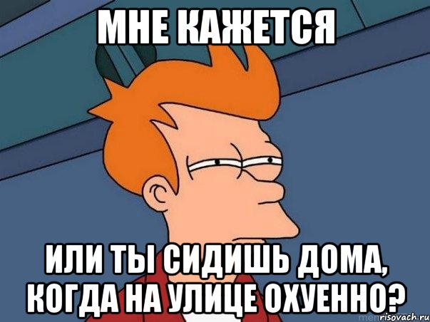 мне кажется или ты сидишь дома, когда на улице охуенно?, Мем  Фрай (мне кажется или)