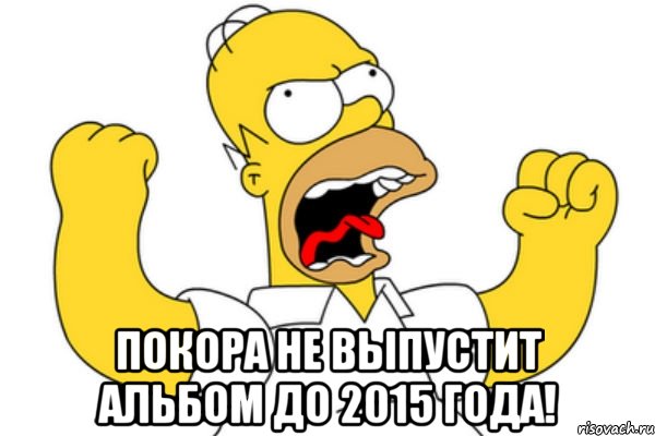  покора не выпустит альбом до 2015 года!