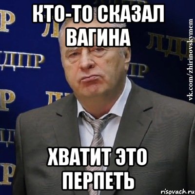 кто-то сказал вагина хватит это перпеть, Мем Хватит это терпеть (Жириновский)