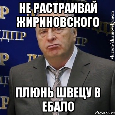 не растраивай жириновского плюнь швецу в ебало, Мем Хватит это терпеть (Жириновский)