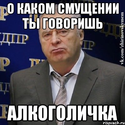 о каком смущении ты говоришь алкоголичка, Мем Хватит это терпеть (Жириновский)