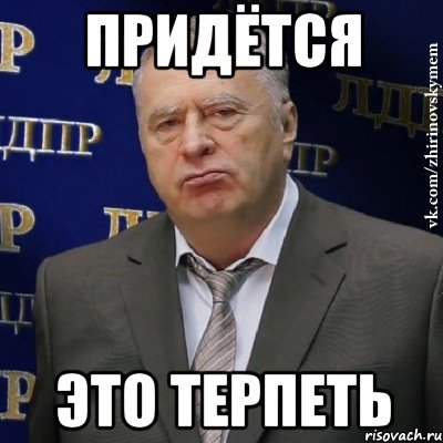 придётся это терпеть, Мем Хватит это терпеть (Жириновский)