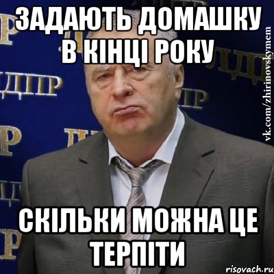 задають домашку в кінці року скільки можна це терпіти, Мем Хватит это терпеть (Жириновский)