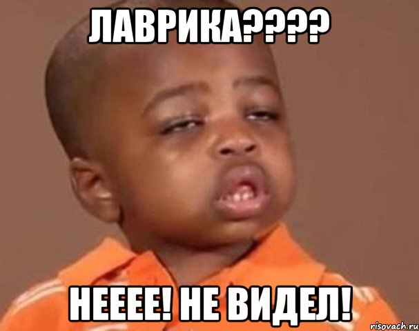 лаврика??? нееее! не видел!, Мем  Какой пацан (негритенок)