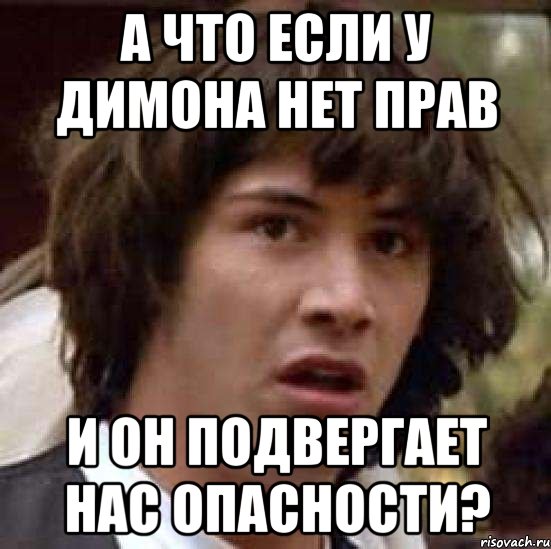 а что если у димона нет прав и он подвергает нас опасности?, Мем А что если (Киану Ривз)