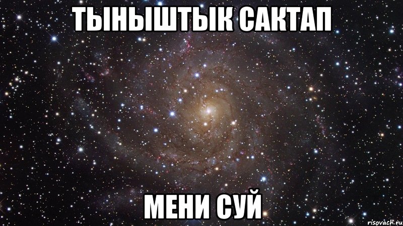 тыныштык сактап мени суй, Мем  Космос (офигенно)