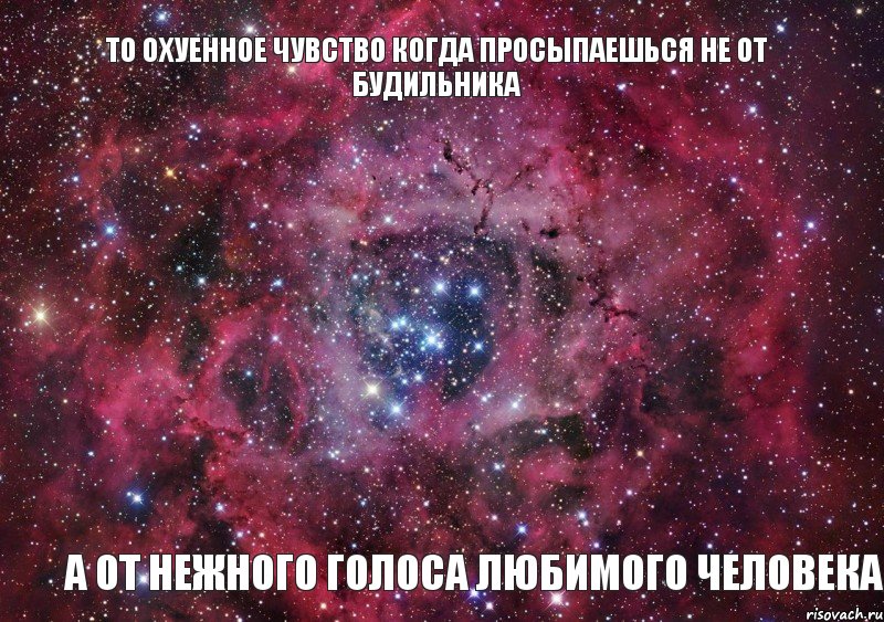 то охуенное чувство когда просыпаешься не от будильника а от нежного голоса любимого человека