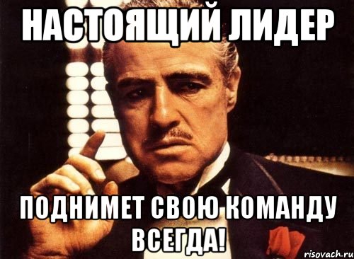 настоящий лидер поднимет свою команду всегда!, Мем крестный отец