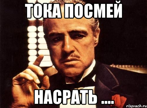 тока посмей насрать ...., Мем крестный отец