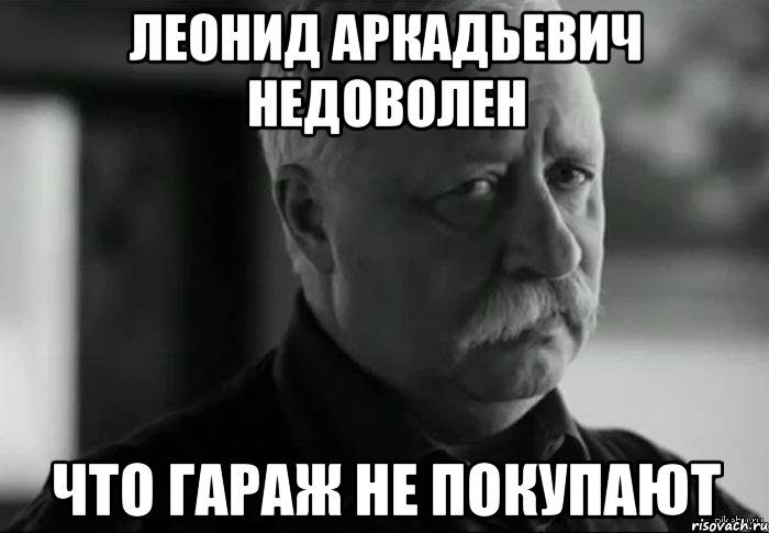 леонид аркадьевич недоволен что гараж не покупают, Мем Не расстраивай Леонида Аркадьевича